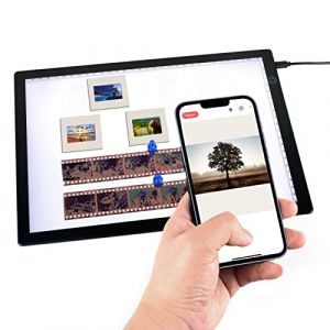 DGODRT Visionneuse de Diapositives r&eacute;tro&eacute;clair&eacute;e pour visionner et Scanner des Photos, des Diapositives et des Films n&eacute;gatifs, Scanner de bo&icirc;te Lumineuse Ultra Mince avec 3 luminosit&eacute;s r&eacute;glables, (DGODRT-EU, neuf)