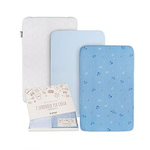 GOYSILA Drap Housse Cododo Bebe Next to Me 2 pièces 100% Coton + 1 Alèse Protégé Certifié Oeko-Tex Compatible Berceau Chicco Next2me Cosleeping Dream Magic Kinderkraft Safety Matelas 50x83 (Cars) (GOYSILA, neuf)