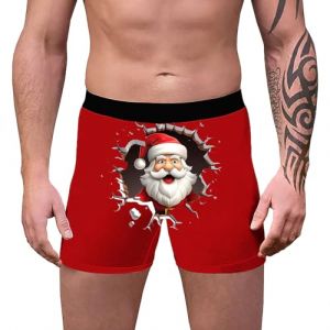 NaLatia Calecon Personnalise Homme, Homme Calecon No&euml;l, Sport Boxer Homme Pas Cher Rigolo Noel Calecon Microfibre Shorty Transparent sous-V&ecirc;tements, Cale&ccedil;on de nouveaut&eacute; Personnalis&eacute; (GUnakd, neuf)