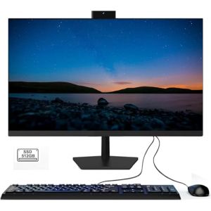 PC tout-en-un Core i7 de 27" 16 Go de RAM, 512 Go SSD, ordinateur de bureau tout-en-un (jusqu'à 3,20 GHz) FHD All-in-One Ordinateurs avec souris et clavier double bande WiFi Bluetooth 4.2 filaire Noir (JOJOMA LIMITED, neuf)