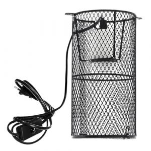 Lampe Chauffante Pour Reptiles Avec Cage, Reptile Cage Anti-Br&ucirc;lure Lampe, Couvercle De Lampe Pour Reptile, Support De Lampe Chauffante Pour Reptile, Lampe Anti-Br&ucirc;lure Pour Reptile, Poussin, Serpent (CEANNA, neuf)