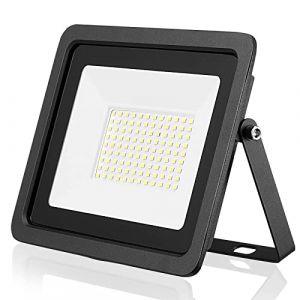 WCT Projecteur d'extérieur LED Projecteur 10W 20W 30W 50W 100W Applique murale réflecteur IP68 éclairage de jardin étanche(Blanc Chaud, 100W) (wctebay, neuf)