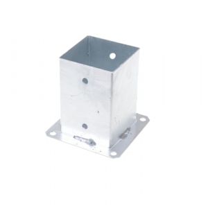 ​Aqbau® Support Poteau à Visser 10x10 cm Embase pied de poteau galvanisé, support poteau bois, Pour constructions en bois, abri de jardin, pergola, abri de (Aquagk, neuf)