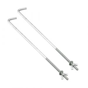 CGEAMDY 2 Pieces J-Crochet Kit Fixation Batterie Vis, Maintien De Batterie Réglable Voiture Universelle, Boulons Crochet En J Retenant La Batterie, Accessoire Protection Universel Pour Auto(6x21cm) (CGE Auto, neuf)