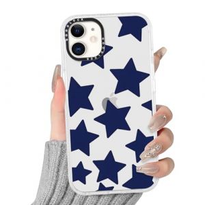 Yirlbey Transparente Coque pour iPhone 12/iPhone 12 Pro, Aesthetic &Eacute;toile Motif &Eacute;tui Mignon Star Design Housse pour Filles, Silicone Cover Anti-Rayures Protection Case pour iPhone12 6,1",Bleu (XUPINBO, neuf)