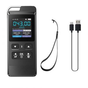 Compteur Geiger Détecteur de Radiations Nucléaire GC-02, Dosimètre Portable Testeur de Radioactivité à Alarme, Détection Chronométrée et Mémoire de Données, Moniteur de Rayons Alpha Bêta Gamma (zhlizhi2020, neuf)