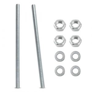 2 Pièces Tige Filetée M16 Galvanisée, Tige Filetée de 300 mm, Tige Filetée avec Filetage Métrique Continu avec 4 Écrous M10 et 4 Rondelles, Tige Filetée pour la Fabrication de Machines et de Meubles (jiangdianixiaopu, neuf)