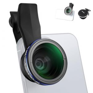 NEEWER Kit d'Objectifs pour Smartphone 2 en 1, Objectif Grand Angle 0,75x et Macro 2x Compatible avec iPhone,Samsung,Android Phone, Objectif HD D&eacute;tachable avec Bague d'Adaptation de 17mm &agrave; 37mm,LS-60 (RUIHOTOR, neuf)