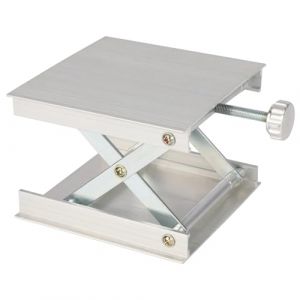 stonylab Cric de Laboratoire, Plateforme de Levage en Alliage D'Aluminium de 90 x 90 mm, Table de Support de Laboratoire, Plage de Hauteur Réglable de 20 à 85 mm, Capacité de Charge de 5 kg (J&D Tech FR, neuf)