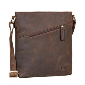 STILORD 'Stella' Sac Bandouli&egrave;re Cuir Femme Petit Sac a Main Femmes Besace Vintage Sacoche pour iPad Tablette 10.1 Pouces Cuir V&eacute;ritable, Couleur:Colorado - Marron (STILORD Cuir, neuf)
