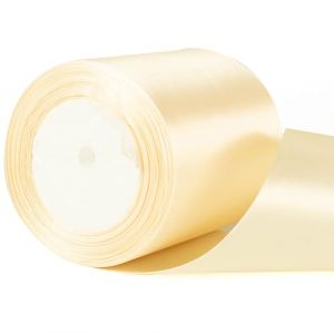 Ruban ivoire &eacute;pais de 22 m x 40 mm de large, 3,81 cm d'&eacute;paisseur, en satin blanc cass&eacute; pour emballage cadeau, mariage, No&euml;l, anniversaire, g&acirc;teau, n&oelig;ud pour cheveux, bouquet, travaux manuels et (GAOSHUONUO STORE, neuf)