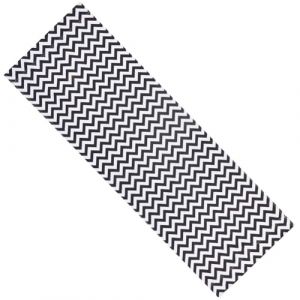 GORGECRAFT 120x43cm Chilienne Chaise de Plage,Sling Remplacement Toile de Transat pour Chaises Longues Pliantes Bain de Soleil,en Extérieur,l’été,Jardin,Cour,Rayures Noires et Blanches (GORGECRAFT FR, neuf)