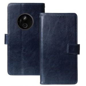 Anybird Flip Cuir Housse Magnétique Téléphone TPU Silicone Coque pour Nokia 125 4G 2024 / Nokia 110 4G 2024 / HMD 110 4G 2.4" Étui Cas Couverture Protecteur Case Portefeuille (Bleu Fonce) (Dingshengk, neuf)