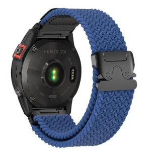 Bracelet Compatible avec Garmin Fenix 8 51mm/7X/6X/6X Pro/5X/5X Plus/3/3 HR, 26mm Tissu élastique Sport Nylon Bracelet pour Fenix 3 Sapphire/7X Sapphire Solar/D2 Delta PX (BEIYING, neuf)