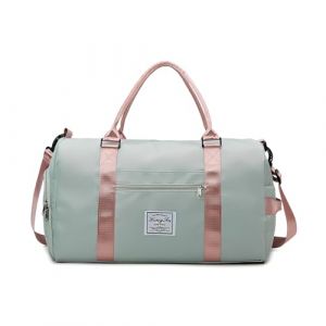 ATTEEFI Sac de Sport S&eacute;par&eacute; Sec et Humide avec Compartiment &agrave; Chaussures, &Eacute;tanche Sacs de Voyage, Grande Capacit&eacute; Cabas de Voyage Vert et Rose, pour V&ecirc;tements, Chaussures et Articles de Toilette (ROTARIU SELLPOINT S.R.L., neuf)