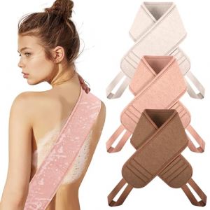 PHOGARY 3pcs Exfoliante Gratte-Dos, Sangle Lave Dos pour Femmes et Hommes, Brosse pour le Dos Double Face avec Poign&eacute;es, &Eacute;ponge de Bain (Skowx, neuf)
