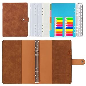 Carnet &agrave; Anneaux a5 Rechargeable,PU Cuir Carnet &agrave; Anneaux Rechargeable pour Travail de Voyage et Organisateur,Cadeau pour Filles, Gar&ccedil;ons (Dreamlark, neuf)