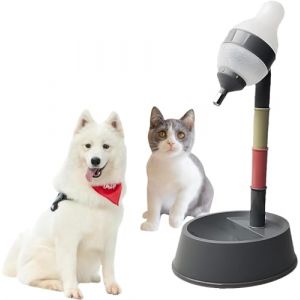 Distributeurs d'eau pour Chiens, Biberon pour Chien, Distributeur d'eau pour Chat sur Pied, Distributeur Auto De Bouteilles d'eau pour Chien à Hauteur Réglable, pour Animaux De Compagnie(Gris foncé) (Vasting, neuf)
