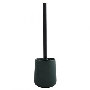 MSV, Brosse WC avec Support Céramique, Modèle MAONIE, Poils résistants à l'usure, 10,4x38,8cm, à Poser, Serviteur WC Non Fixe, Design Classique et élégant, Vert Foncé Mat (Bath & Home, neuf)