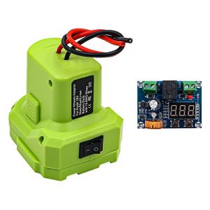 CENPEK Adaptateur Power Wheels avec Interrupteur Protecteur Num&eacute;rique Basse Tension pour Batterie Ryobi One+ 18V avec Fil de Calibre 14 (CENPEK, neuf)