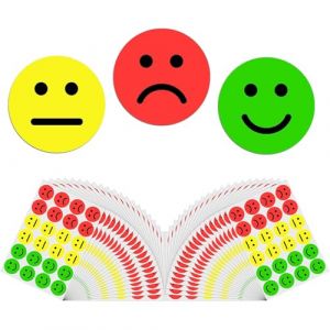 Lot de 1200 Gommettes Autocollants Smiley Enfant Autocollant Autocollants D'humeur 2.5 cm pour Tableau de Récompenses Comportement Calendrier des Enseignants (FUSONGQINTANG, neuf)