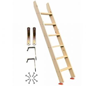 &Eacute;chelle de lit superpos&eacute; avec marches de 3,9" de Large, Supports de Crochets et Coussinets de Pied en Caoutchouc, &eacute;chelle de Remplacement l&eacute;g&egrave;re, &eacute;chelle de lit Mezzanine Double en Bois pour (Mei Ma-DE Sao Wo cplm, neuf)