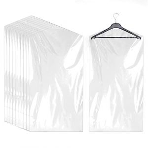 Lot de 20 Housses à vêtements Housses à vêtements transparentes Protège-vêtements en plastique 60x90 cm Vêtements suspendus Housses à vêtements anti-poussière pour costumes Robes Blazers Chemises (snowbebe, neuf)