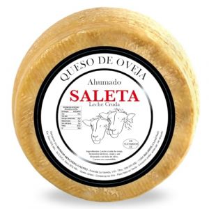 Fromage de brebis entier fumé affiné gourmet Saleta (2,2 kg) | Fromage Manchego artisanal (BUYLUX, neuf)