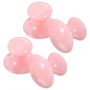 TEHAUX Lot de 4 Masseurs Faciaux en R&eacute;sine Rose de Champignon Outil Gua Sha Facial Compact Planche de Massage du Visage pour Soin Esth&eacute;tique et Relaxation Cutan&eacute;e Portable pour Usage (Breamblue N, neuf)