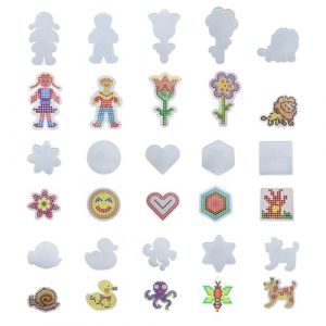 15 Pi&egrave;ces Plaques de Perles &agrave; Repasser Mod&egrave;les de Perles &agrave; Repasser Plaque Perle a Repasser Perle &agrave; Repasser Cadeaux Cr&eacute;atifs avec Cartes Color&eacute;es pour les Anniversaires et Toutes les C&eacute;l&eacute;brations (zhiyuanhao, neuf)