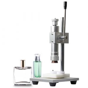 Machine à Capsuler Les Parfums Manuelle, Bouteille Portative Outil De Capsulage De Pompe De Capsulage, Scelleuse Sous Vide Manuelle RéGlable En Hauteur De 16 Cm, Sertisseuse à PulvéRisation,18mm (QFGain®, neuf)
