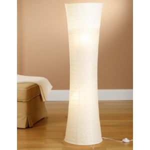 Trango Design Lampadaire en Papier de Riz 1229 *SWISS* avec Abat-Jour Blanc *HANDMADE* - Incl. 2x Douille E14 pour Ampoules LED, Ronde, Hauteur: 125cm - Lampe de Salon, Lampadaire (Trango-Brilon, neuf)
