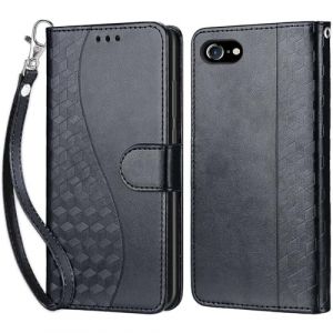 Coque pour iPhone 7 / iPhone 8 / iPhone SE 2020/2022, Housse Etui Portefeuille Cuir Multifonction, Fermeture Magn&eacute;tique &agrave; Clapet Anti-Choc Compatible avec Coque iPhone SE 2020/2022 Book - Noir (KENHONER, neuf)