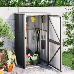 Abri à Outils de Jardin Anthracite 88x89x161 cm Acier galvanisé,Cabanes & abris de Jardin,20.45KG-316207 (JOINMEE, neuf)