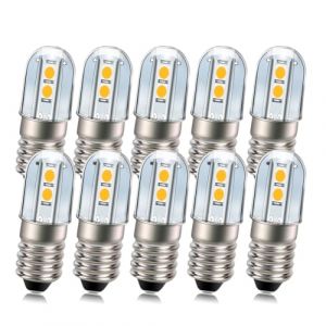 Ruiandsion E10 Ampoule LED 220V 230V AC Voyant LED à économie d'énergie 8mm Base à vis 3030 4SMD Chipsets LED Ampoule de mise à niveau, jaune (paquet de 10) (Ruiandsion, neuf)