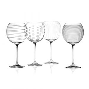 Mikasa Cheers 5159316 Lot de 4 Verres Ballon &agrave; gin en Cristal - Argent&eacute; (Habitas Online, neuf)