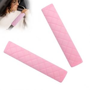 Coussinets de protection pour ceinture de s&eacute;curit&eacute; automobile, 2 pi&egrave;ces, Housses pour ceinture de voiture, doux, Pads sangle si&egrave;ge auto, Rose 27 cm, Pour v&eacute;hicules, Pour le cou et les &eacute;paules (2-Pink) (Hyeguen, neuf)
