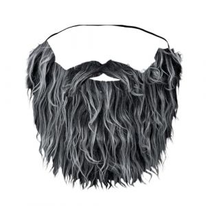 APLVFFZH Fournitures pour le visage et la barbe d'Halloween, fausses moustaches pour hommes, maquillage, fête, festival, Noir Blanc (ShengJiuCC, neuf)