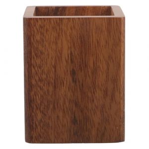 G&eacute;n&eacute;rique Porte-Pinceaux de Maquillage en Bois Massif Noyer Noir Organiseur Compact pour Bureau et Coiffeuse Rangement Multifonction pour Stylos Crayons et Accessoires de Maquillage (CLACKUI, neuf)