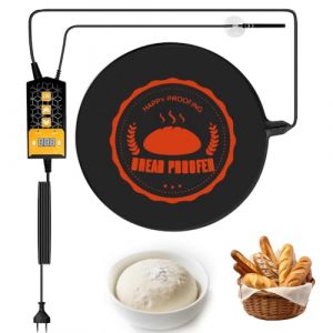 Bo&icirc;te de fermentation pour levain, tapis chauffant pour pain avec thermostat, tapis chauffant pour la cuisson &agrave; la maison, l'&eacute;preuve de p&acirc;te, le chauffe-levain (rond 32 x 32 x 4 cm) (YUANPU-UK, neuf)