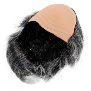 Gatuida Perruque Chauve Grise R&eacute;aliste pour Hommes et Gar&ccedil;on Fille Toupet Court Calvitie Humoristique Accessoire Costume Halloween (Brandon Zou, neuf)