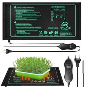 HOSPAOP Tapis Chauffant pour Plantes avec Thermostat, Serre chauffante int&eacute;rieure Mini 25 x 52,5 cm, pour semis, Animaux domestiques et terrariums de Reptiles, 50 Watts (BOICESCU CAPITAL, neuf)