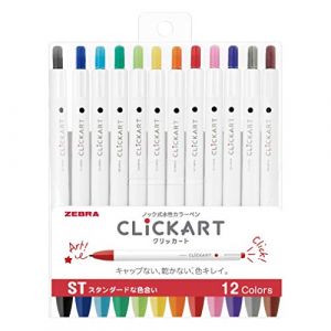 Zebra Clickart WYSS22-12CST Lot de 12 stylos à base d'eau (GJG AUDIO, neuf)