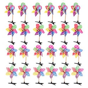 DOITOOL Épingle À Cheveux Moulin À Vent 24 Pièces De Pinces À Cheveux De Dessin Animé Pour Filles Mini Nœuds De Cheveux Barrettes De Cheveux Pinces À Pour Filles Accessoires Pour (Karin Yang, neuf)