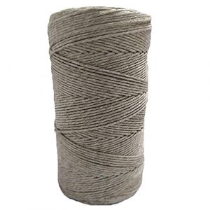 Ficelle de Lin Gris 100m Corde de Lin Naturelle Corde de Bricolage pour Bricolage Mallette Cadeau Jardin décoration Mariage Emballage boîte Cadeau (netuno, neuf)