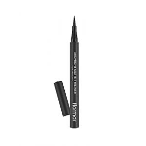 Flormar Midnight Matte Eyeliner &ndash; Eyeliner liquide waterproof au fini mat intense &ndash; Pointe feutre fine pour une application pr&eacute;cise &ndash; Longue tenue &ndash; Maquillage yeux sans bavures - 001 Black (Dealon, neuf)
