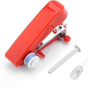 Machine a Coudre a Main Débutant Mini Machine a Coudre Portable,Machine a Coudre Enfant avec Accessoires de Couture pour Débutants,Maison,Voyage et Bricolage (Rouge) (ZhengYeDZ Store, neuf)
