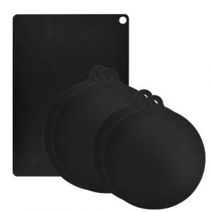 5 Pcs Set Tapis de Cuisson 22cm 24cm 35x25cm, Tapis Protection Plaque Induction, Résistant à la Chaleur 240°C, Résistante Huile, Protege Table Adaptateur Cache Protection Plaque Induction, Universel (TOMS1990, neuf)
