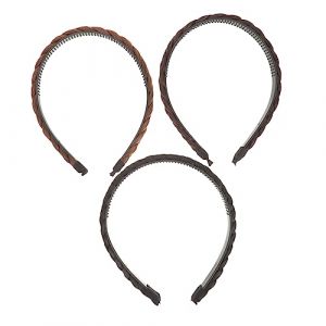 DEARMAMY 3pi&egrave;ces Bandeau Tress&eacute; Synth&eacute;tique Confortable Pour Femmes Et Filles Pr&eacute;sent Pour Occasions Sp&eacute;ciales (Liiane, neuf)