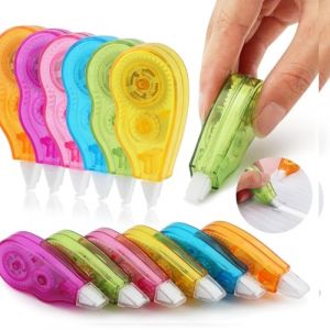 LuLiyLdJ 12 Pcs Ruban Correcteur Mini Pocket Souris Correcteur Blanc pour Fourniture Scolaire École Bureau (LuLyL, neuf)